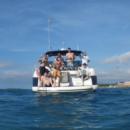 Ibiza boat trip: SUNSEEKER CARMARGUE